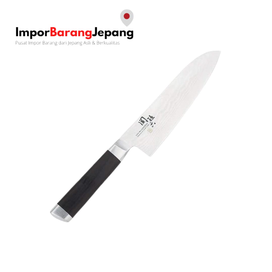 Pisau Dapur Seki Magoroku Damascus Santoku 165mm AE5200